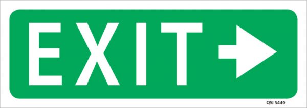 Exit Sign Arrow Right - Industrial Signs