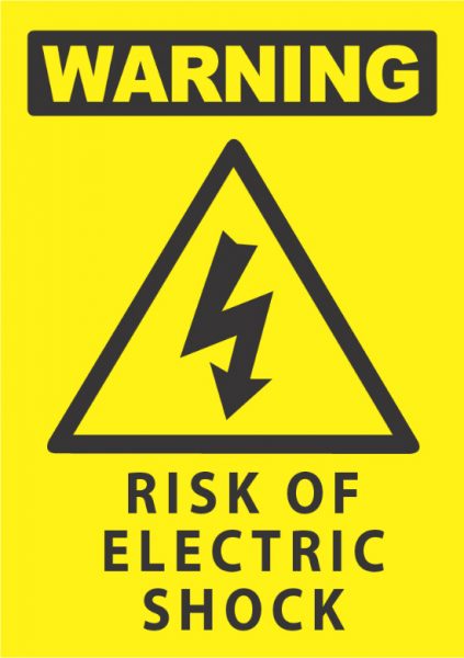 Warning Risk Of Electric Shock - Industrial Signs