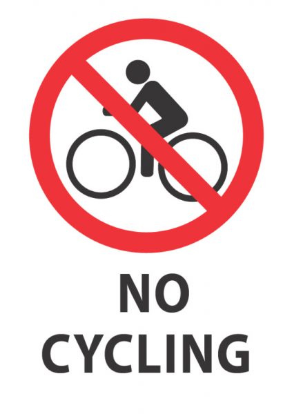 No Cycling - Industrial Signs