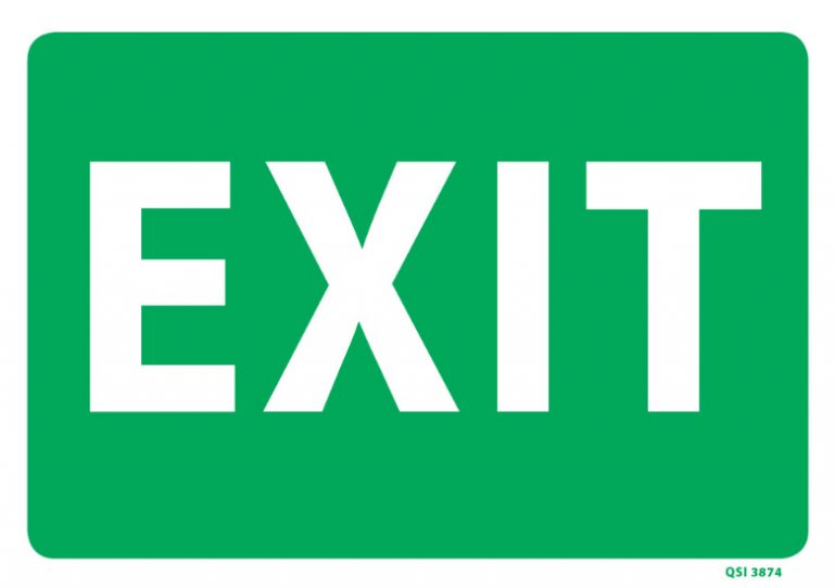 Large Exit Sign - Industrial Signs