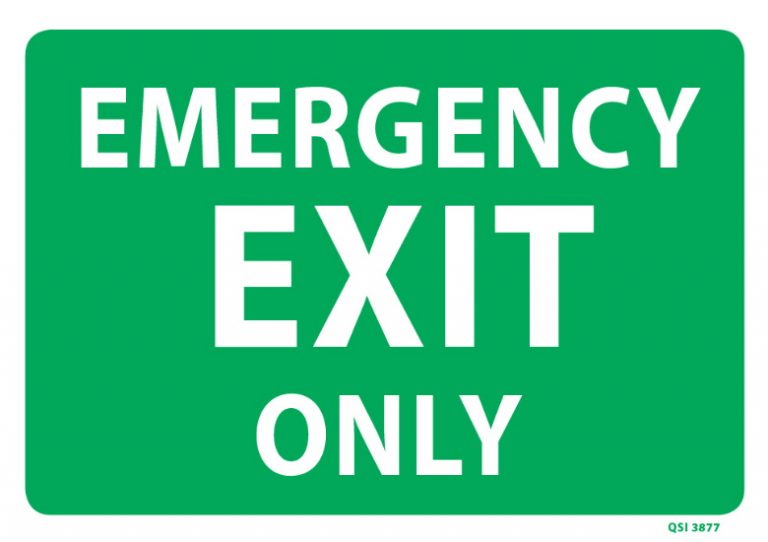 Large Emergency Exit Only Sign Industrial Signs