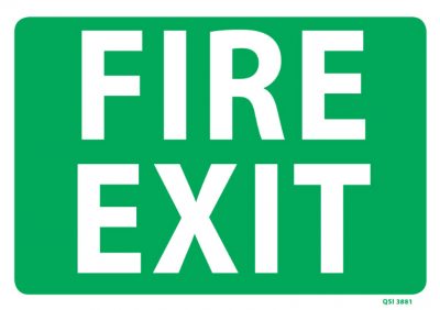 Large Fire Exit Sign - Industrial Signs