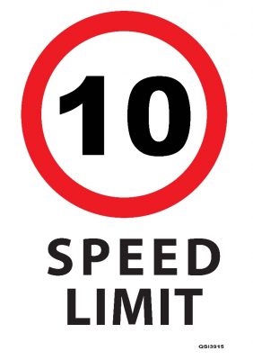 10KMPH Speed Limit Sign - Industrial Signs