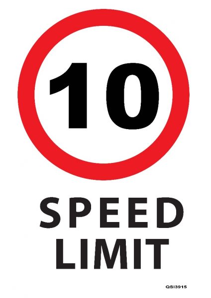 10KMPH Speed Limit Sign - Industrial Signs