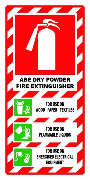 Abe Dry Powder Fire Extinguisher - Industrial Signs